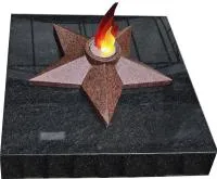 Звезда из красного гранита имитация пламени в Ставрополе (518453)