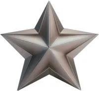 Звезда из нержавеющей стали декор на стелу в Ставрополе (518508)