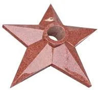 Звезда из красного гранита (517571) поставка комплект горелка ГВД 379 10 89 00 ПС вечный огонь ø 900 мм. монолит - составная  в Ставрополе